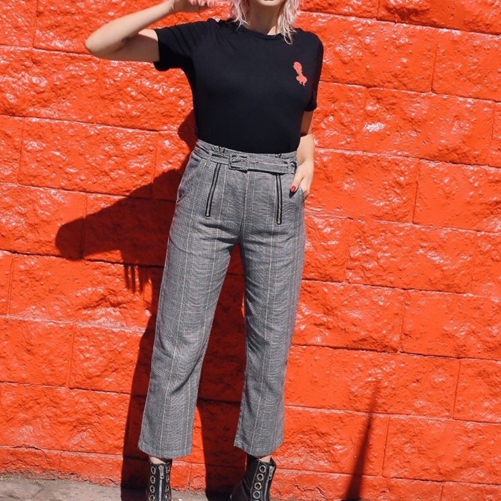 Valfré “Valeria” plaid cropped pants S